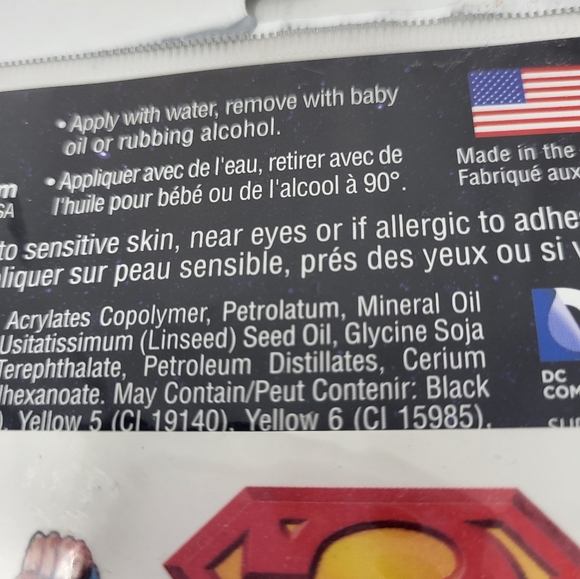 50 Temporary Superman Tattoos Made in USA Ages 4+ - Picture 5 of 5